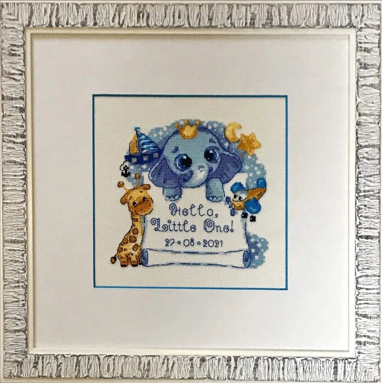 Hello, Little One! (for boy)  R1935 Counted Cross Stitch Kit